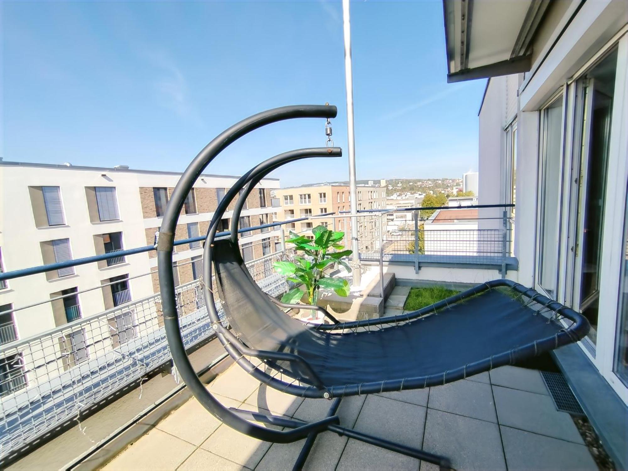 Ulmer Penthouse Fuer 7, Arbeitsplatz, Xxl-Dachterrasse, Grill, Wii Экстерьер фото